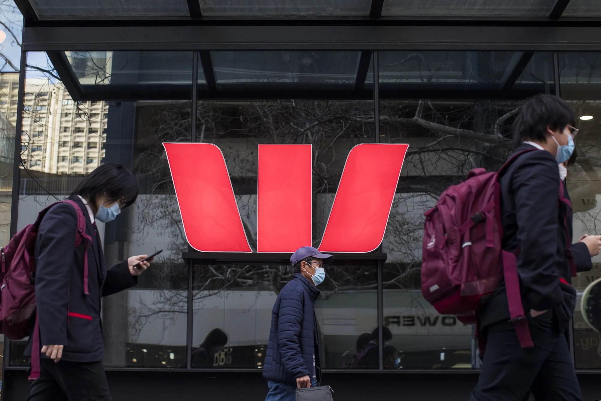 Outside a Westpac Banking Corp.&nbsp;branch in Sydney.