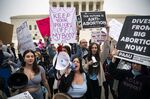 Pro-life and pro-choice demonstrators in Washington, D.C.