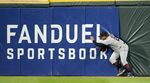 Josh Naylor of the Cleveland Indians misses the catch at Guaranteed Rate Field in Chicago, Illinois.&nbsp;