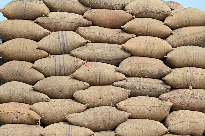 Sacks of rice.