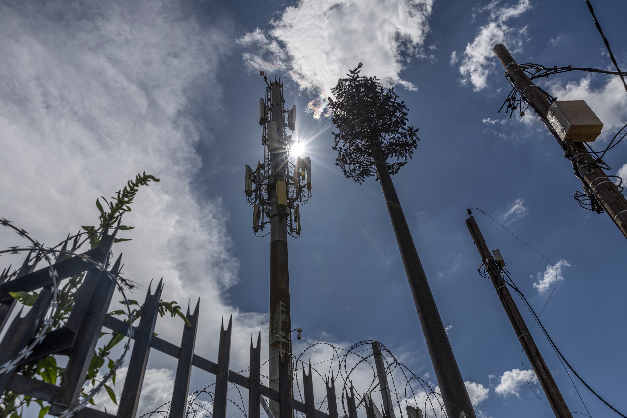 An MTN Group telecommunication tower in Johannesburg, South Africa.