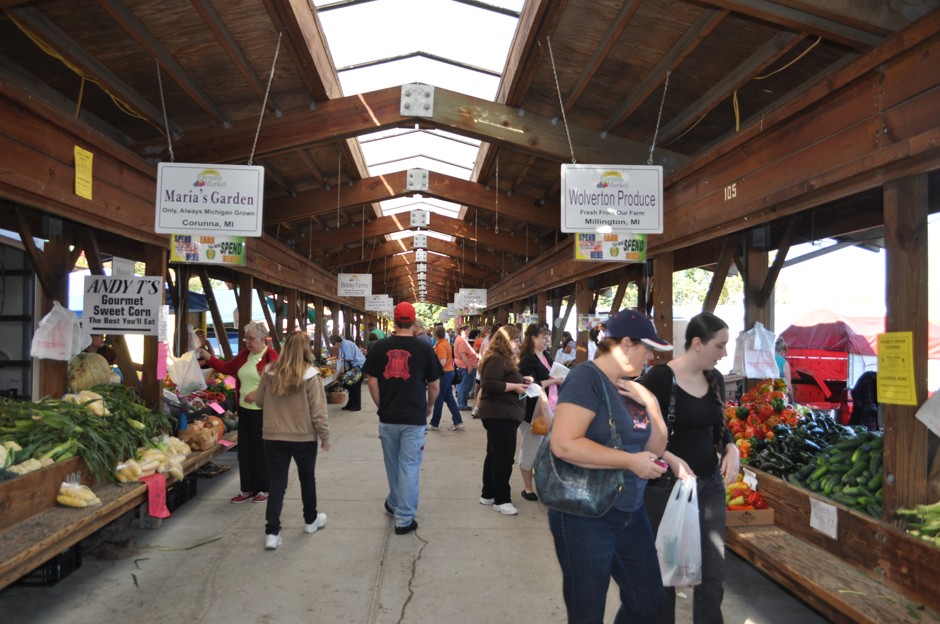 The Flint Farmers' Market in its old location. 