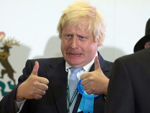 Boris Johnson, Conservative candidate for Uxbridge following his win as he attends the count at Brunel University London.