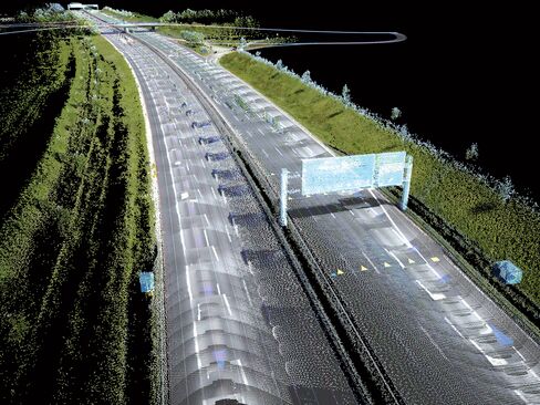Here captures billions of 3D points to model the surface of a road, which helps guide self-driving and autonomous vehicles.
