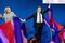 En Marche Leader Emmanuel Macron Addresses Supporters After First Round Of French Voting