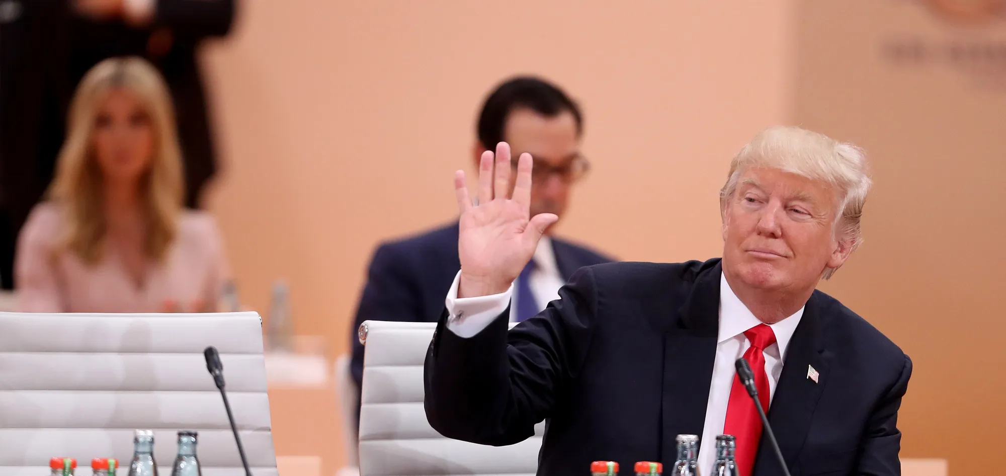 U.S. President Donald Trump at the G-20 summit in Hamburg, Germany
