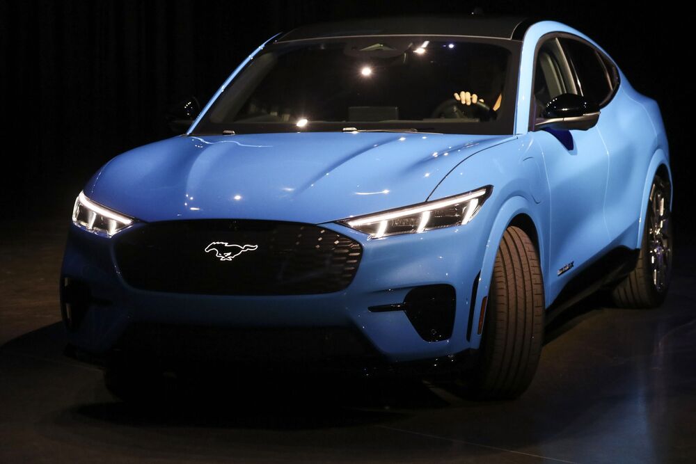Ford Mustang Electric Mach E Suv Unveiled To Rival Tesla Bloomberg