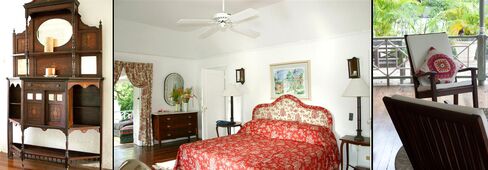 The seven-room guesthouse is decorated in a homey style.