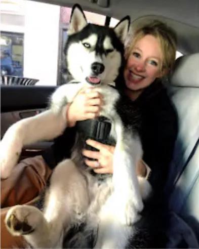 Elizabeth Holmes and her now-deceased dog, Balto