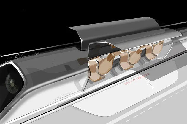 An artist's impression of the Hyperloop pod