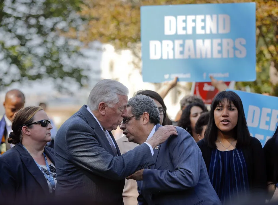 DREAM defenders Steny Hoyer, House Minority Whip (left) with Gustavo Torres, executive director of CASA de Maryland.