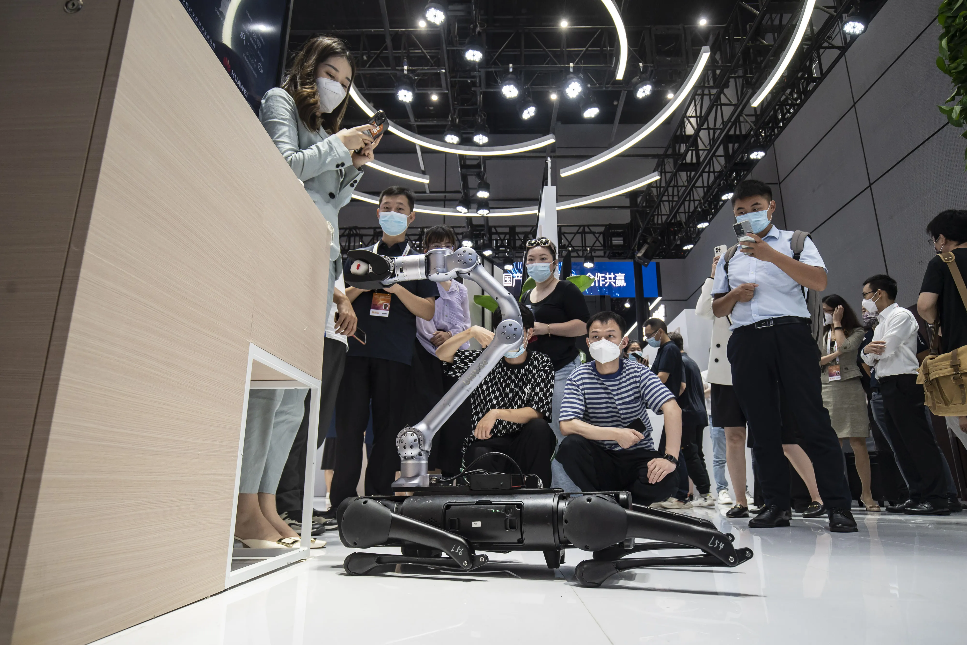 An Unitree Robotics Aliengo quadruped robot.