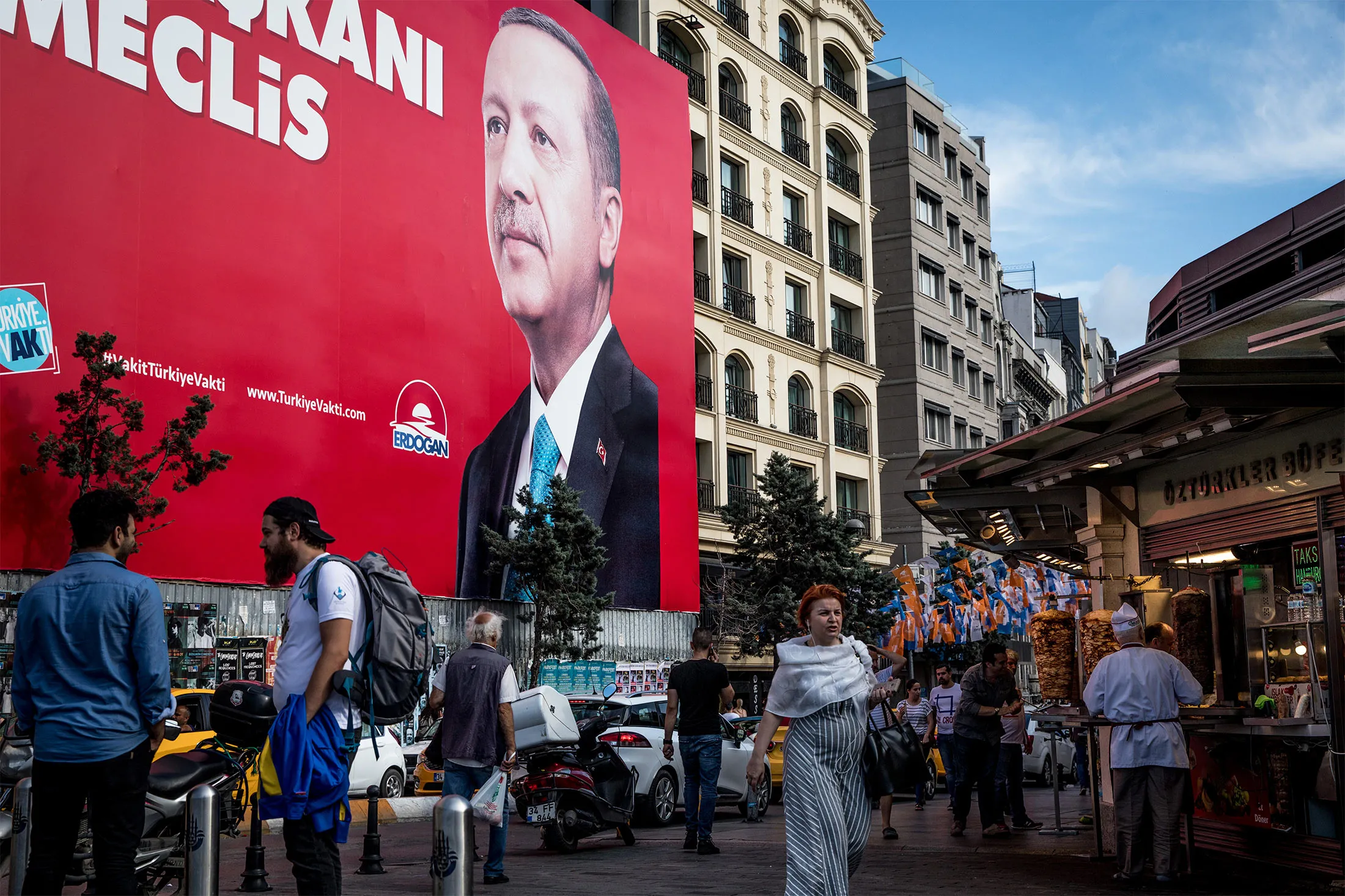 A portrait of Turkey's President Recep Tayyip Erdogan in Istanbul.