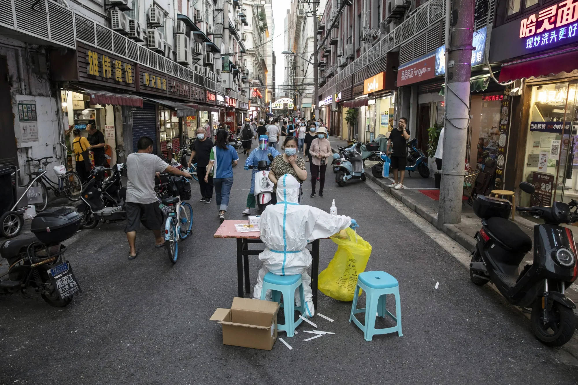 Covid-19 testing in Shanghai, on July 23.