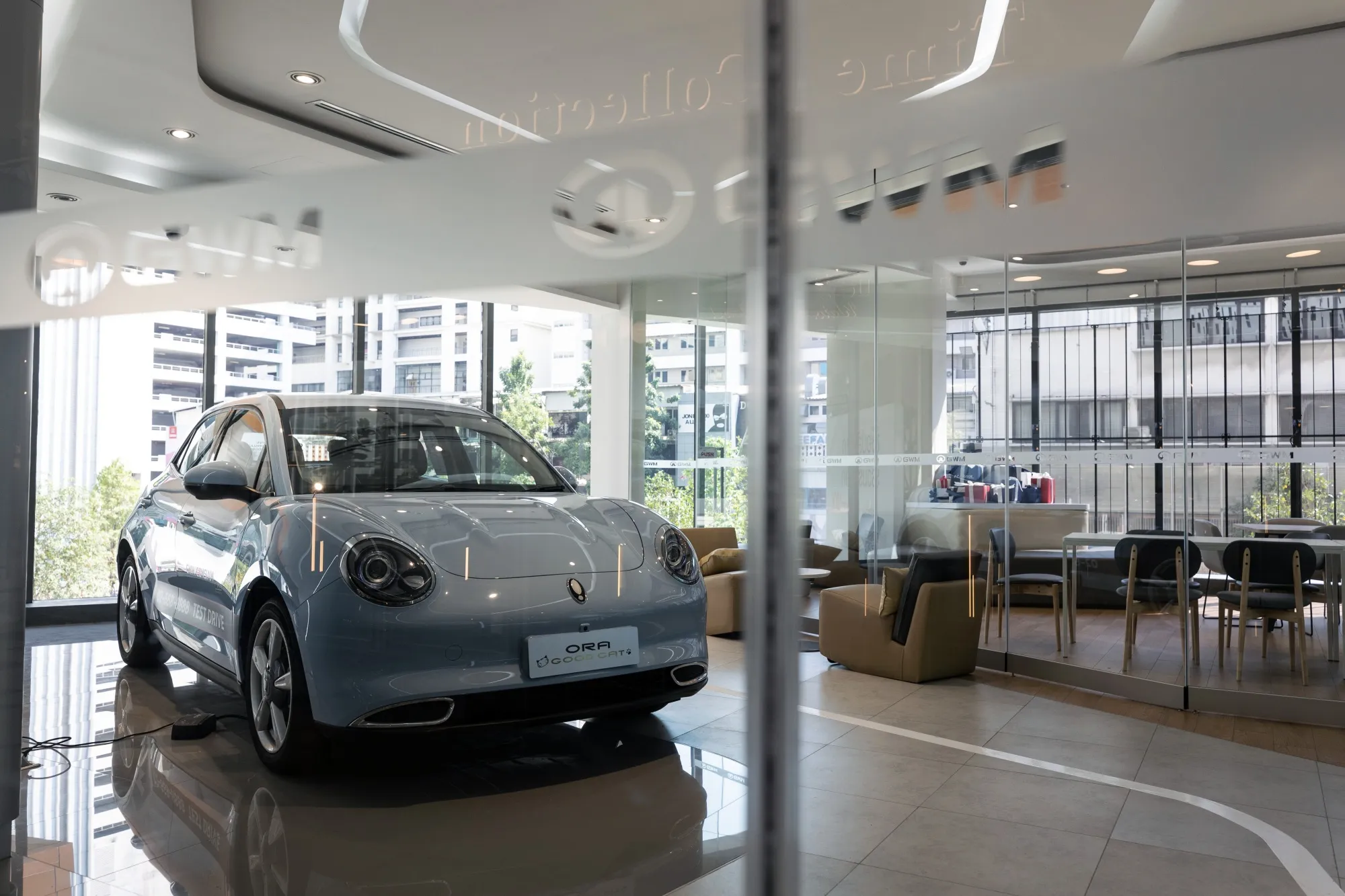 Great Wall's Ora Good Cat EV on display in Bangkok.
