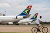 South African Airways Acting Chief Executive Officer Nico Bezuidenhout Demonstrates Airliner Catering Stripping Operation