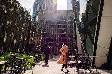 Commuters in London. 