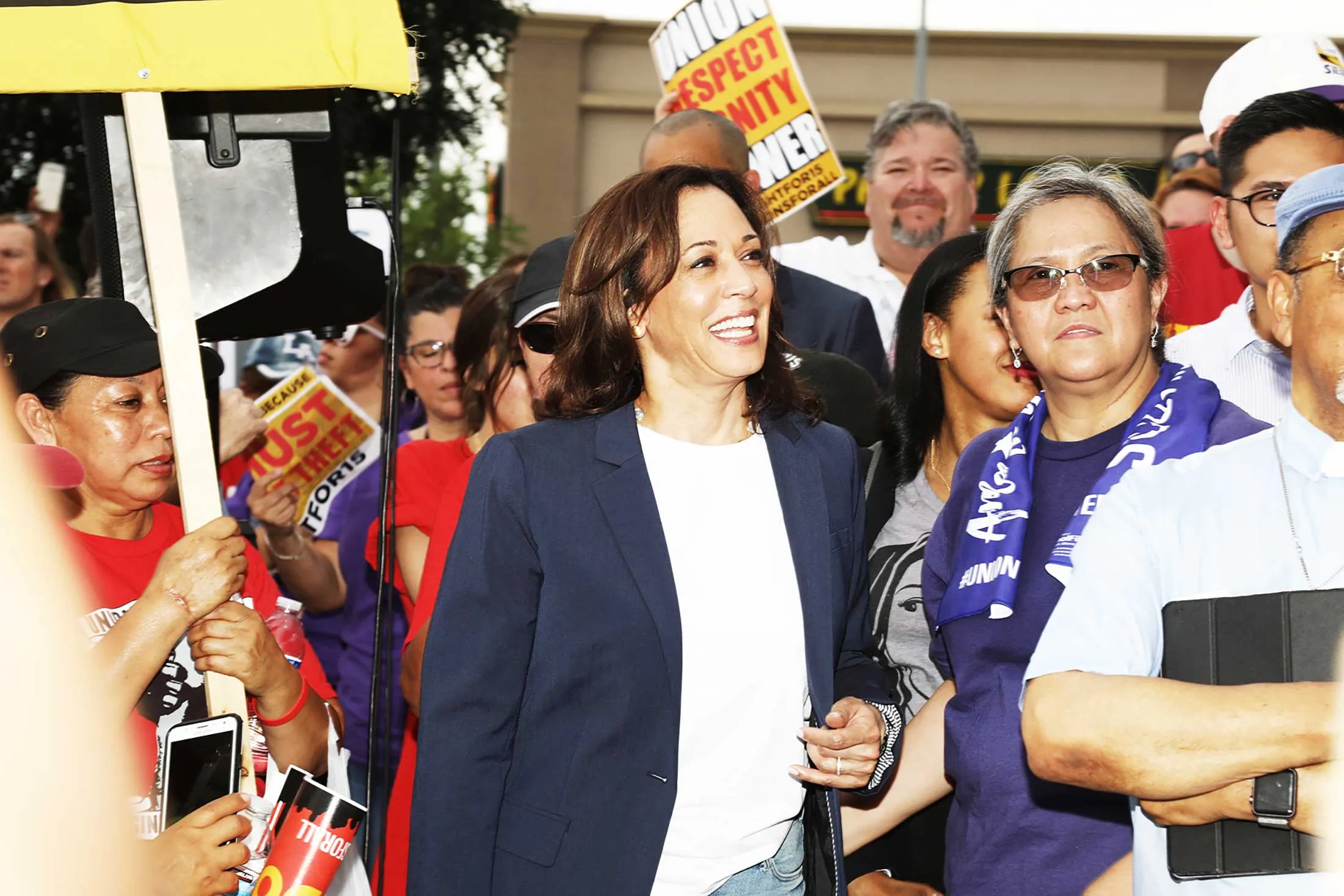 Kamala Harris attends a rally for the Fight for $15&nbsp;movement in Las Vegas Nevada on June 14, 2019.