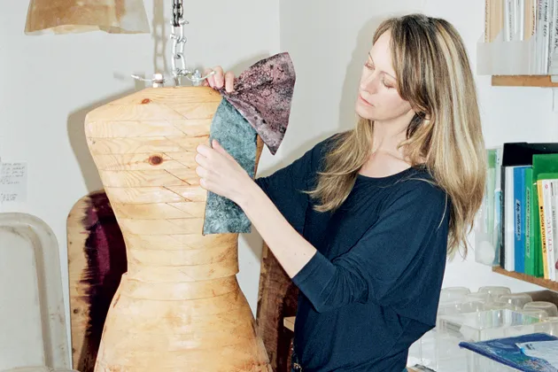 Lee grows beautiful, wearable dresses and accessories—using only cultured bacteria