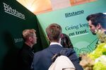The Bitstamp booth at the Blockchain Week Summit in Paris.