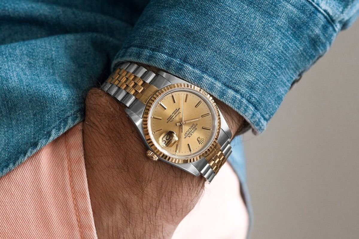 tone tone gold rolex