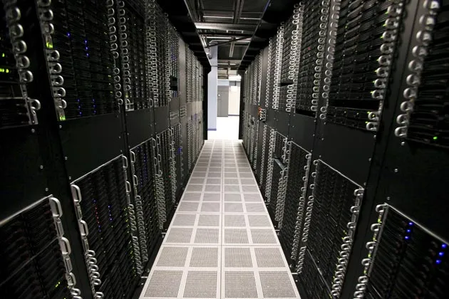 Pod one of IBM’s SoftLayer data center in Dallas on Jan. 16