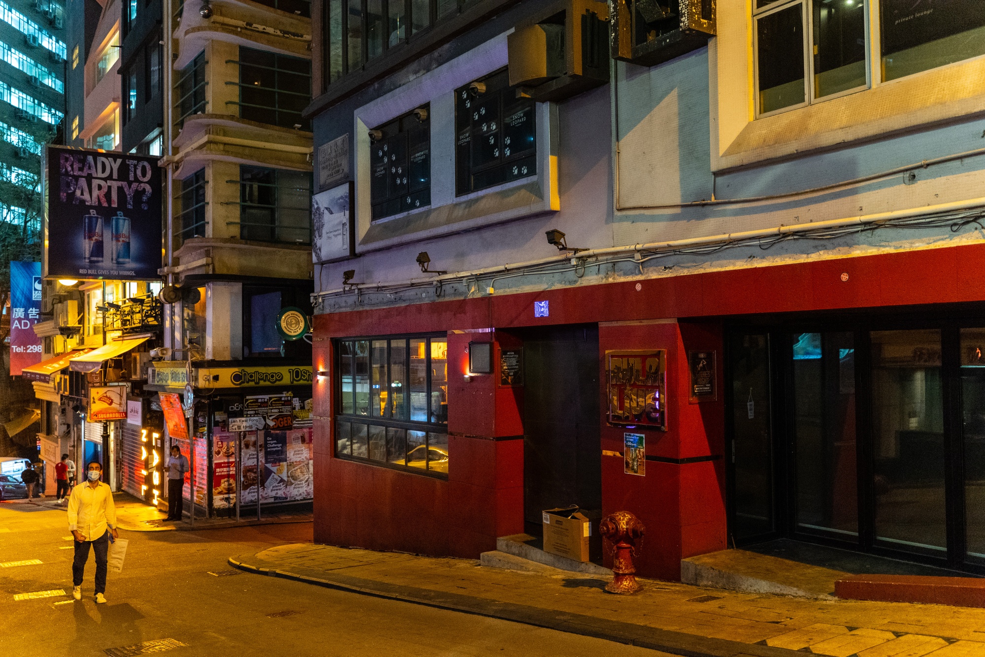 A closed bar in the Lan Kwai Fong’s nightlife area in Hong Kong on Nov. 27.