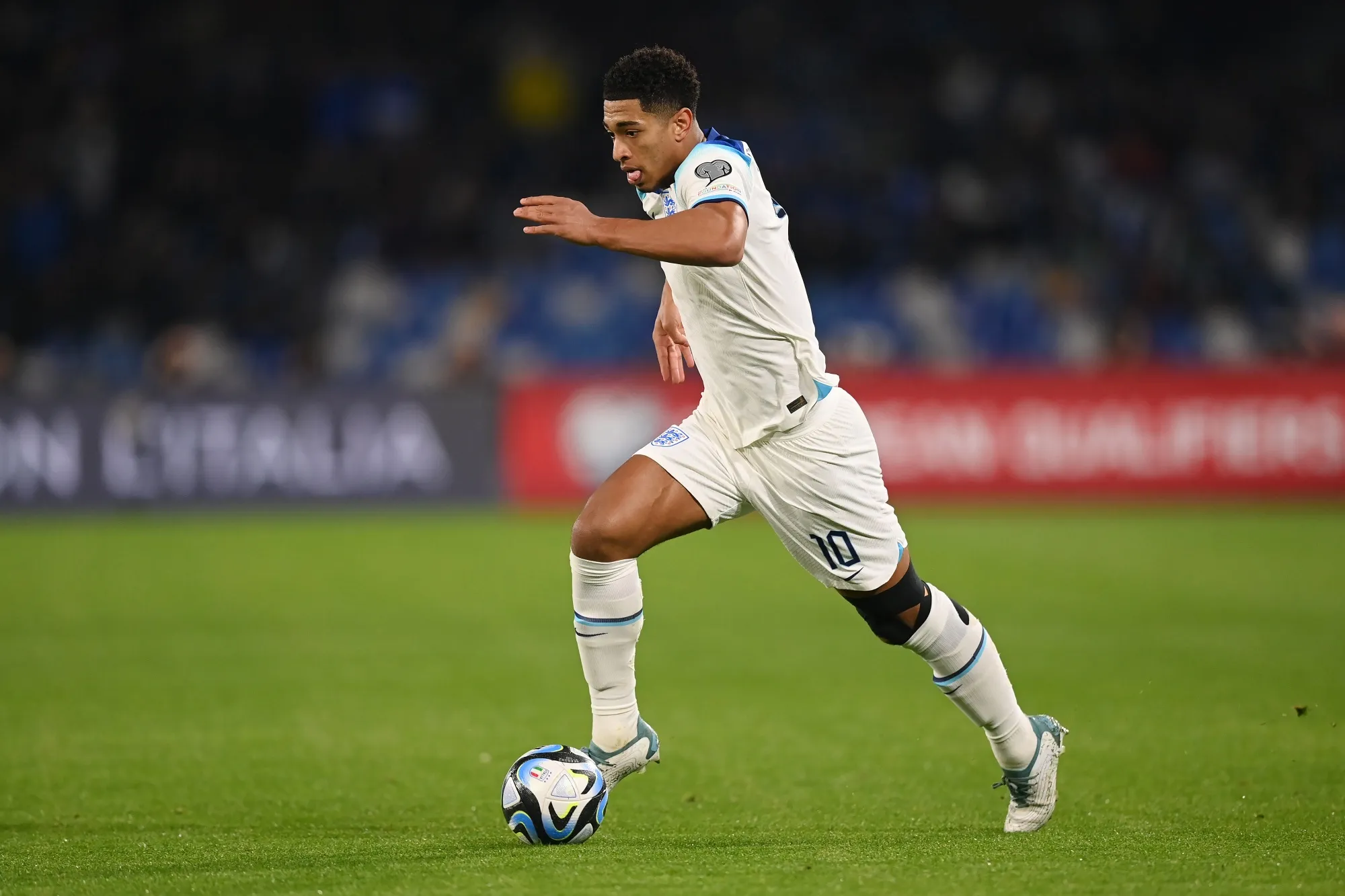 Jude Bellingham of England&nbsp;at the UEFA EURO 2024 qualifying round in Naples, on March 23.