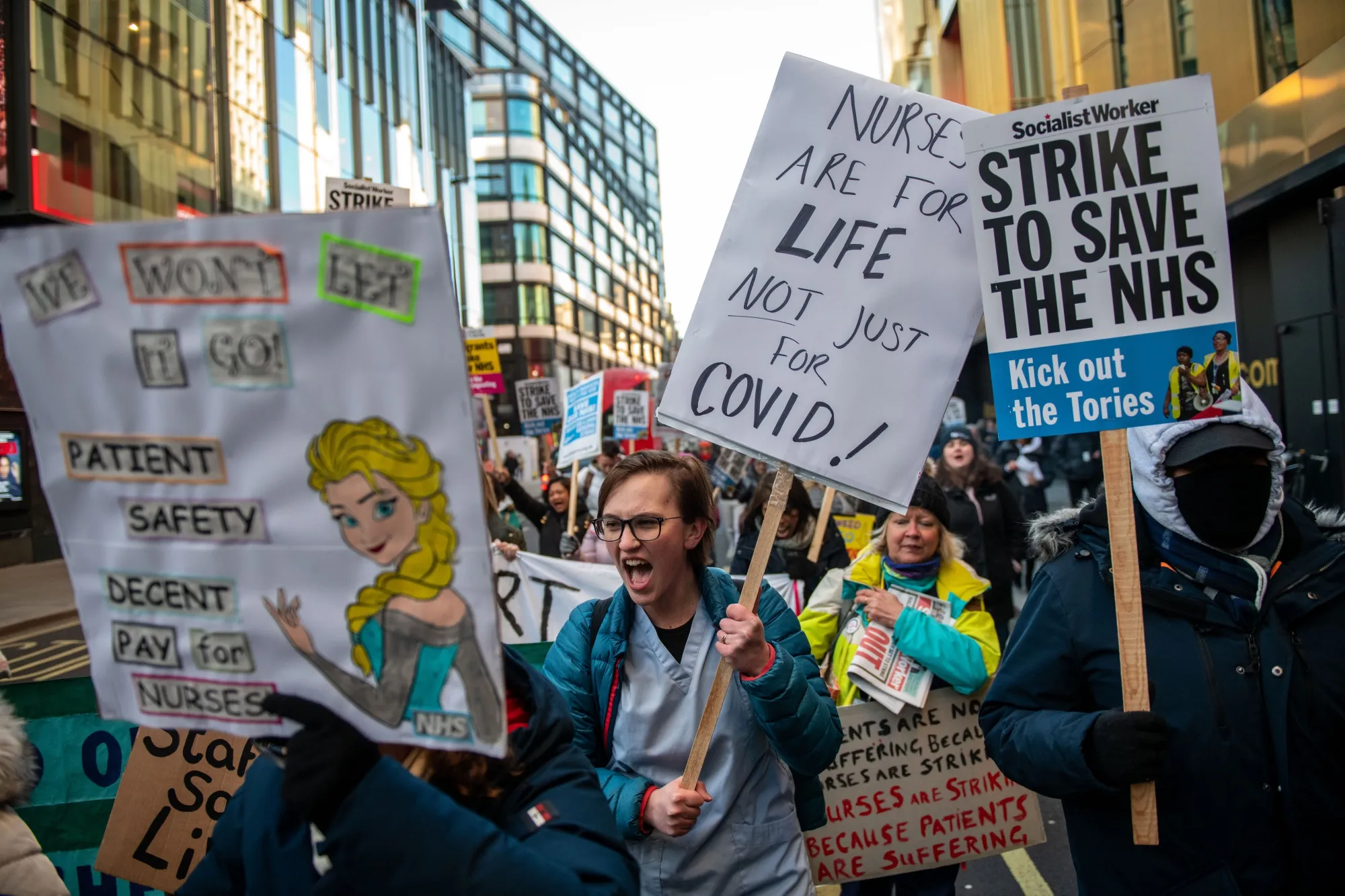 National Health Service Nurses Strike in UK