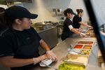 Back home: a bustling Chipotle Mexican Grill in San Mateo, Calif.