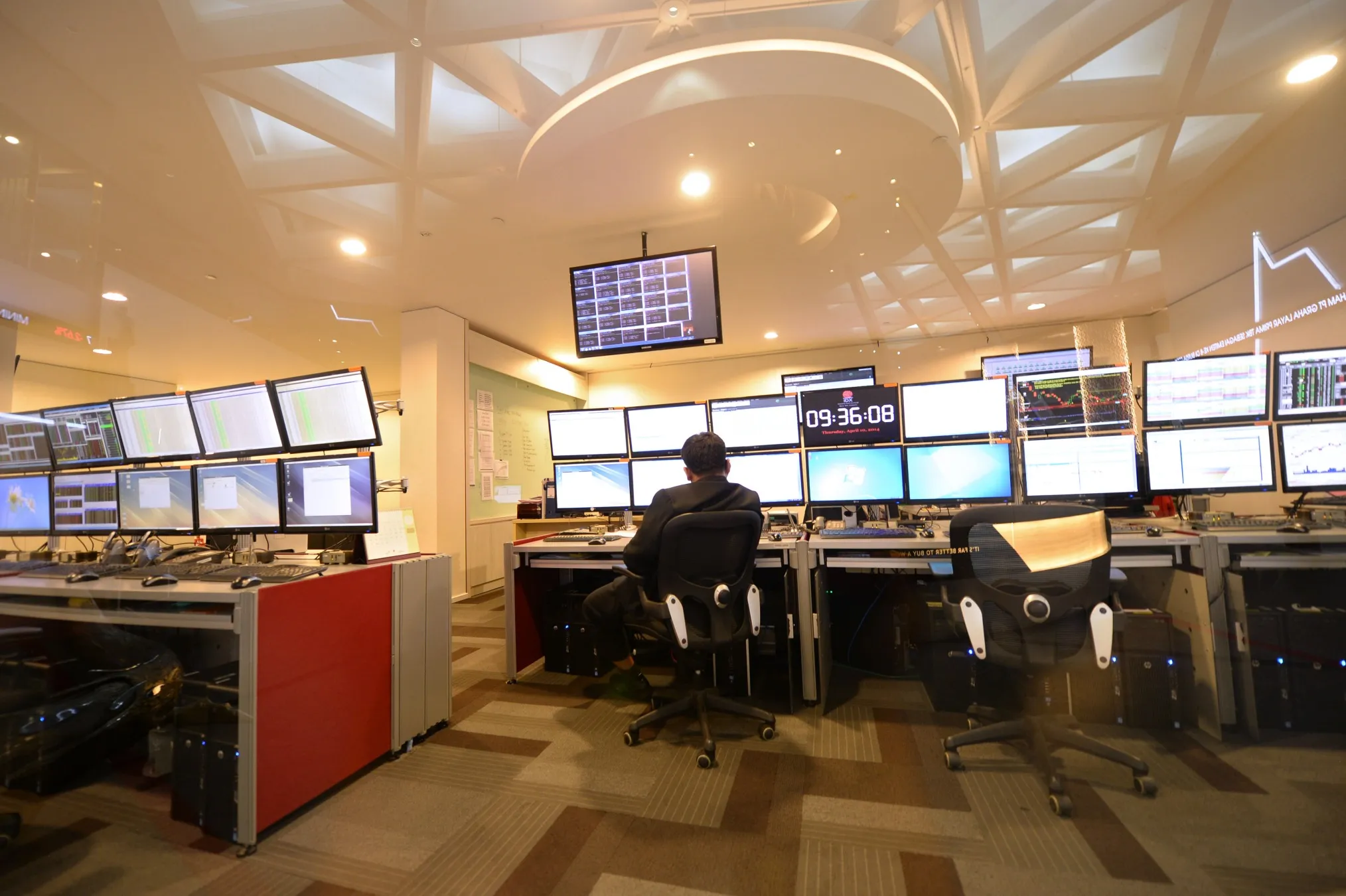Inside Indonesia Stock Exchange As Markets React Following Parliamentary Elections