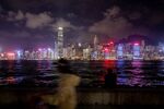 The skyline in Hong Kong, China.