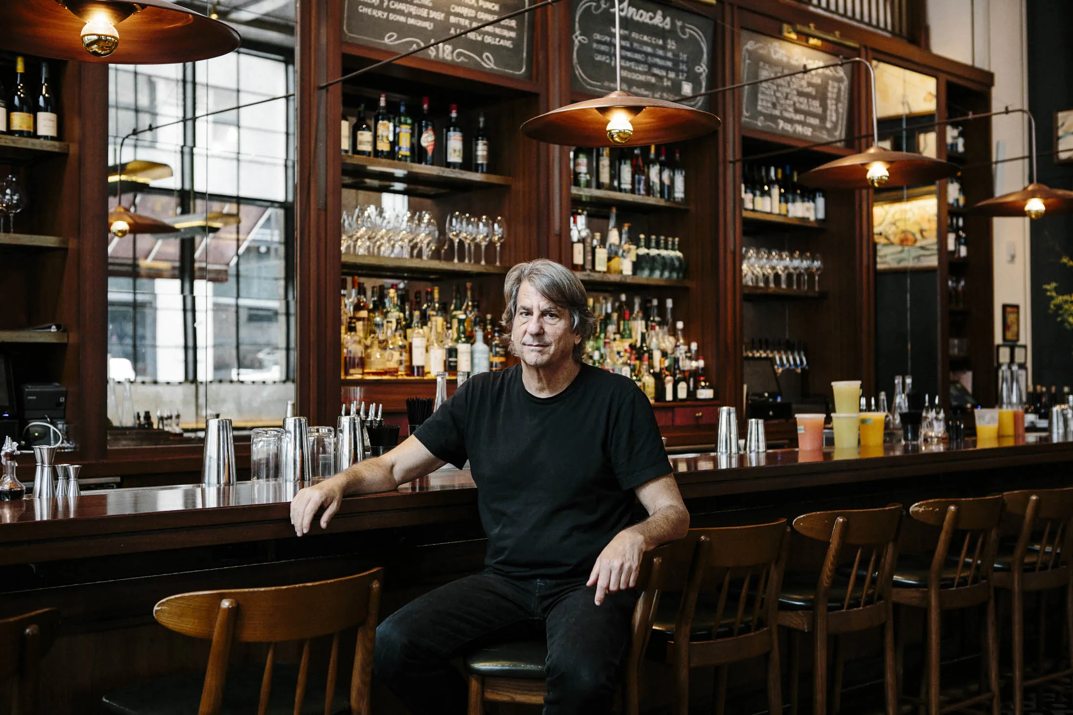 David Rockwell sits in&nbsp;New York’s&nbsp;Union Square Cafe, which his eponymous&nbsp;practice&nbsp;designed before the era of social distancing.