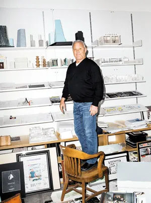 Schrager photographed at his office in Manhattan