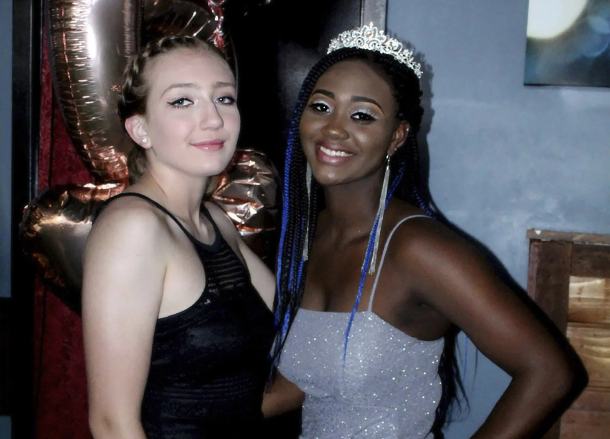 Deven Gonzalez, left. and her teammate&nbsp;Liyah Deveauxd.&nbsp;