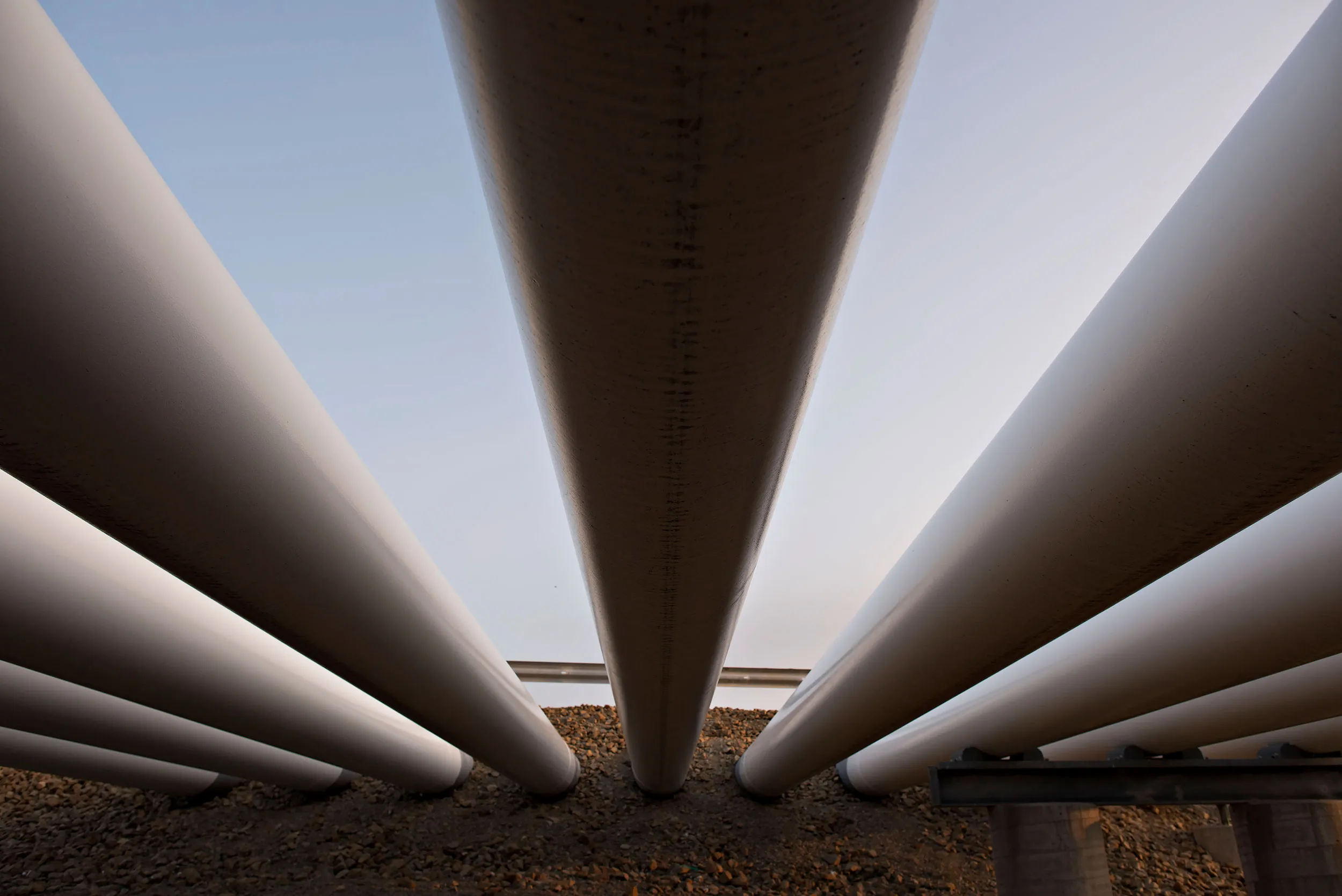 Oil pipes at the Enbridge Inc. Cushing storage terminal in Oklahoma.
