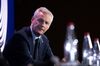 Bruno Le Maire, France's finance minister, looks on at the Organisation for Economic Co-operation and Development (OECD) forum in Paris.