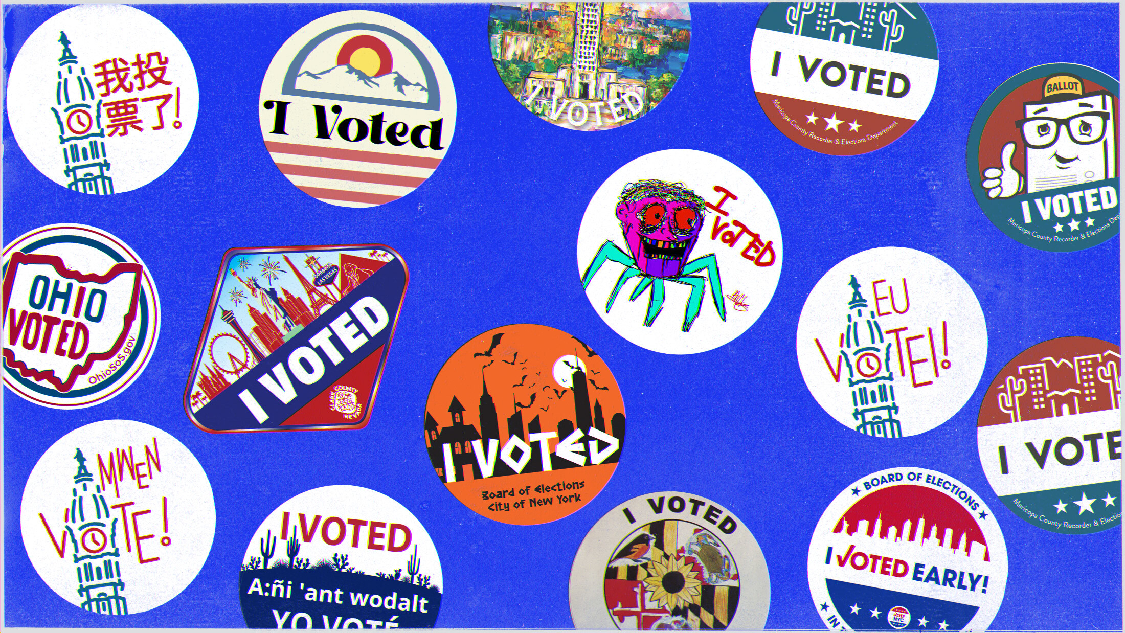 That Viral 'I Voted' Sticker Is the Kind of Election Craziness We Need -  Bloomberg