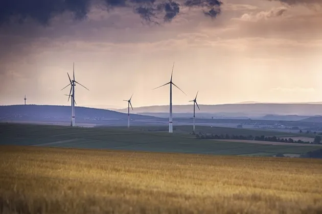Wind generators near Alzey, Germany 