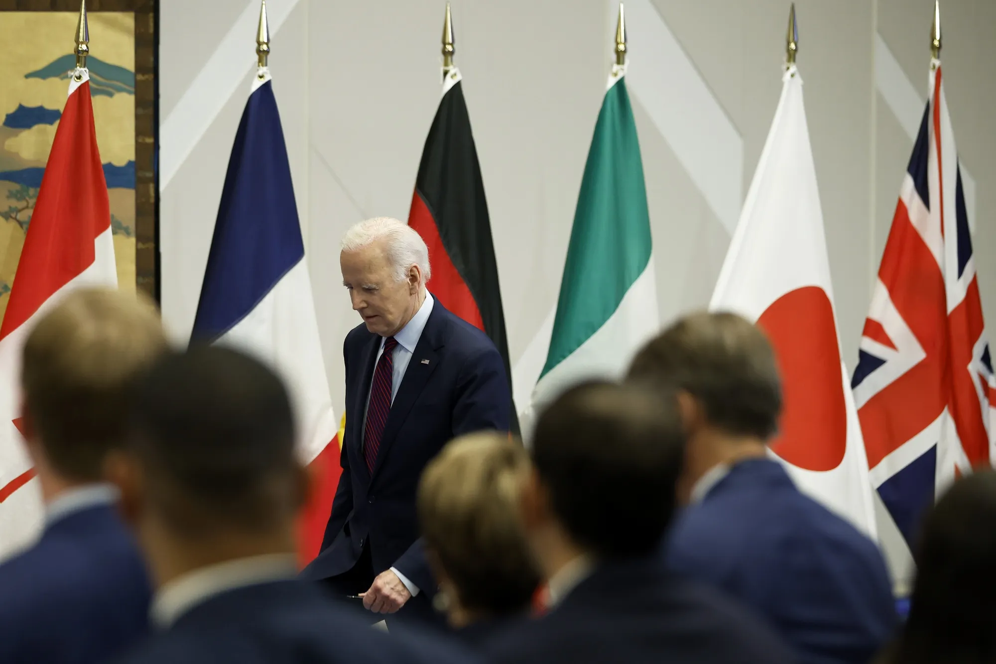 US President Joe Biden at the G-7 in Japan during debt negotiations in May. 