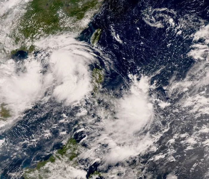 Satellite imagery from the Himawari showing tropical storm Wipha on July 31.