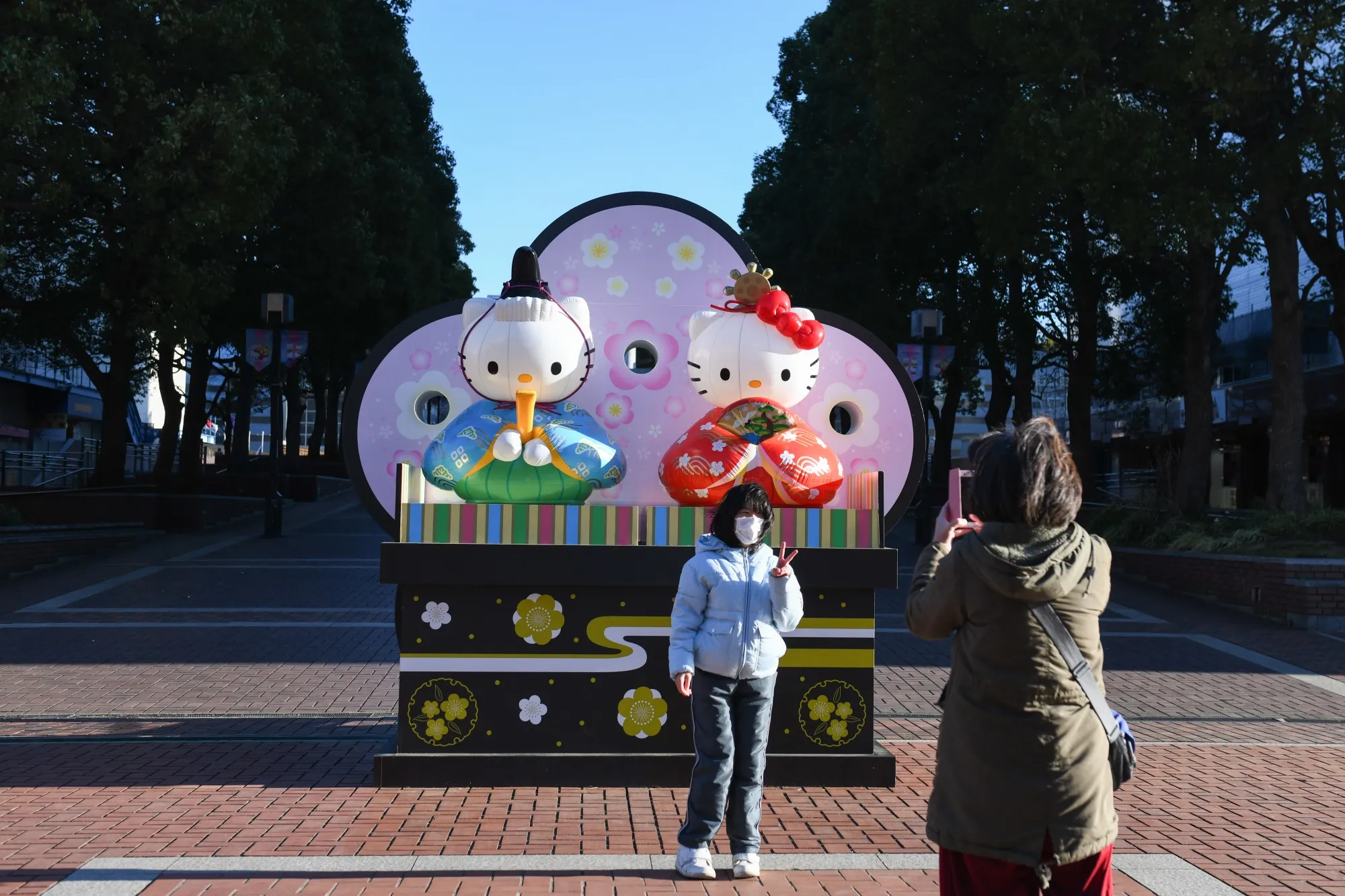 A Hello Kitty figurine outside the Sanrio Puroland theme park in Tokyo.