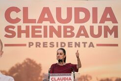 Presidential Candidate Claudia Sheinbaum Holds Campaign Rally