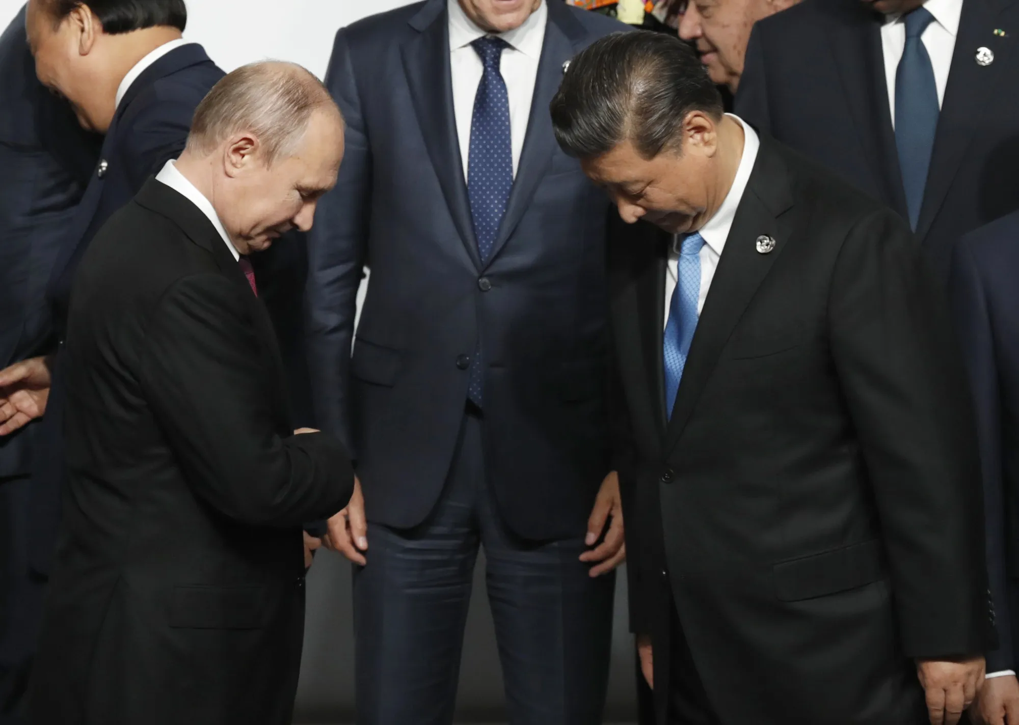 Vladimir Putin and Xi Jinping at the Group of 20 summit in Osaka in 2019.