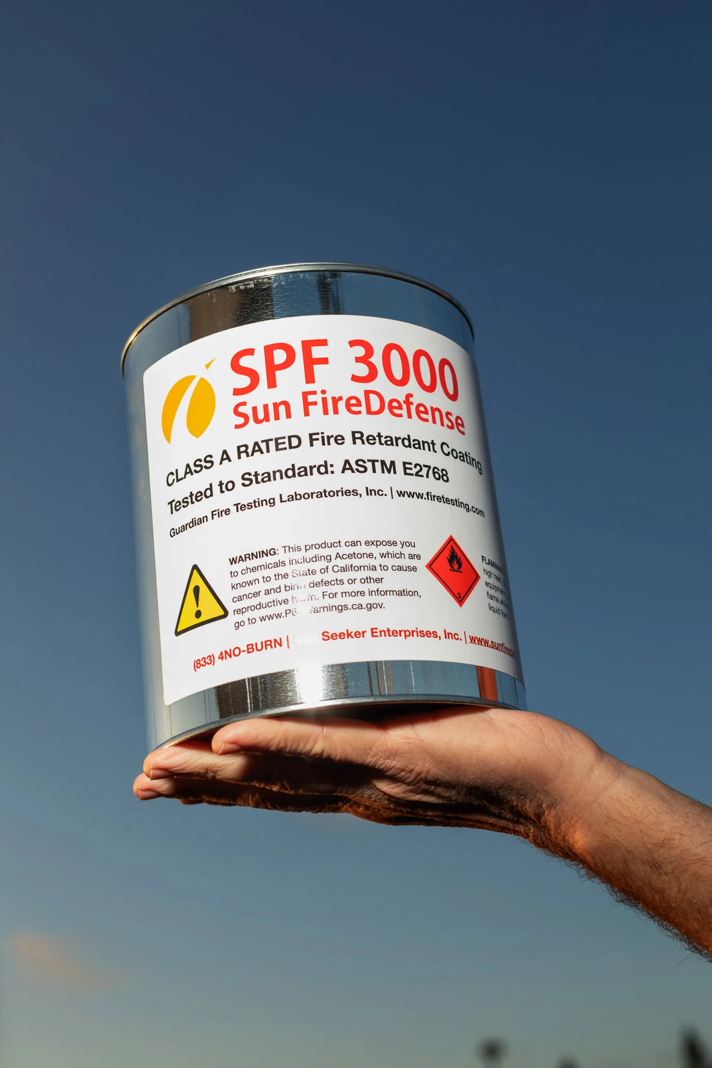 Jim Moseley shows off his SPF 3000.