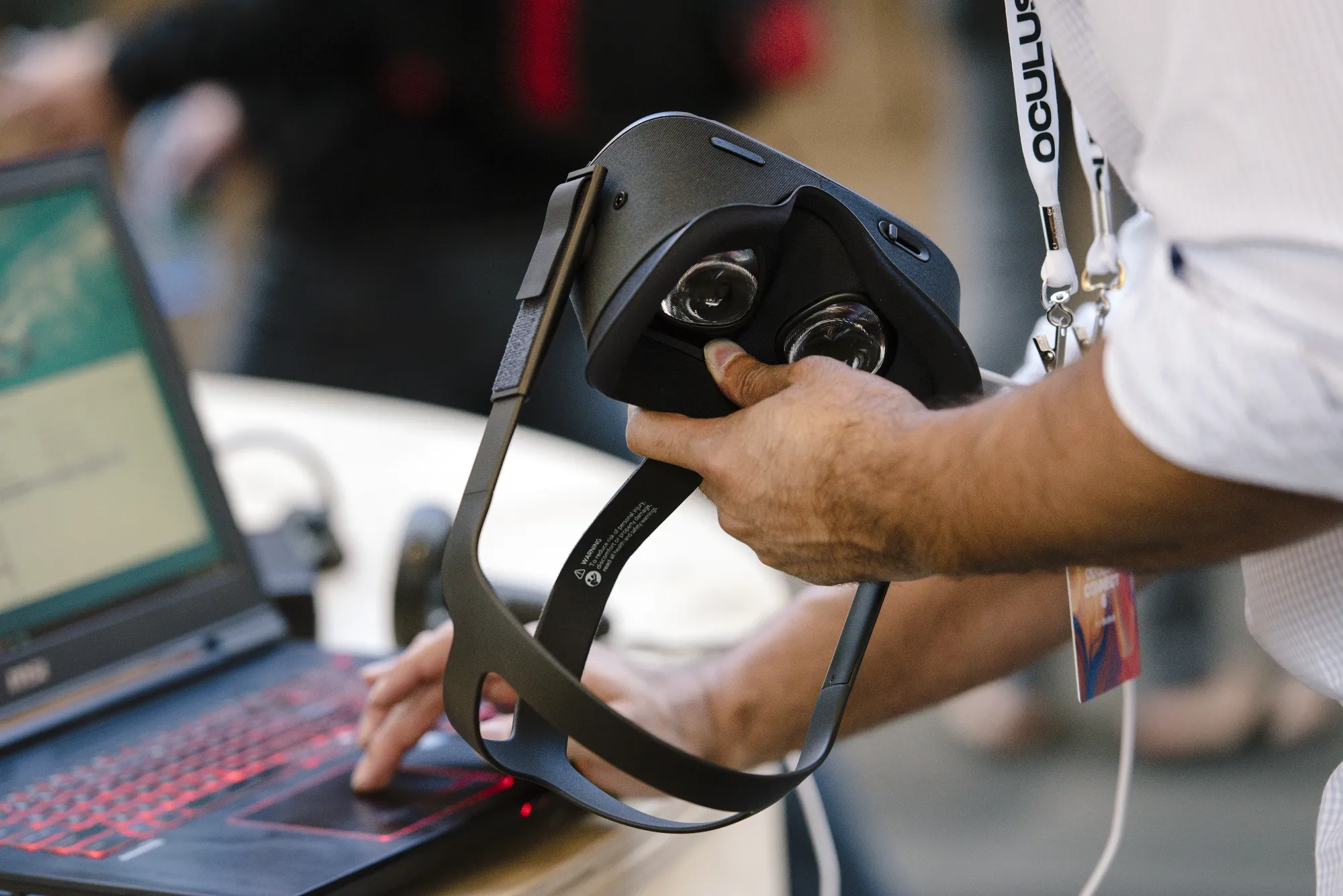 Oculus VR headset