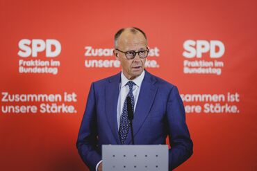 Federal Chancellor Merz Attends The SPD Parliamentary Group Meeting