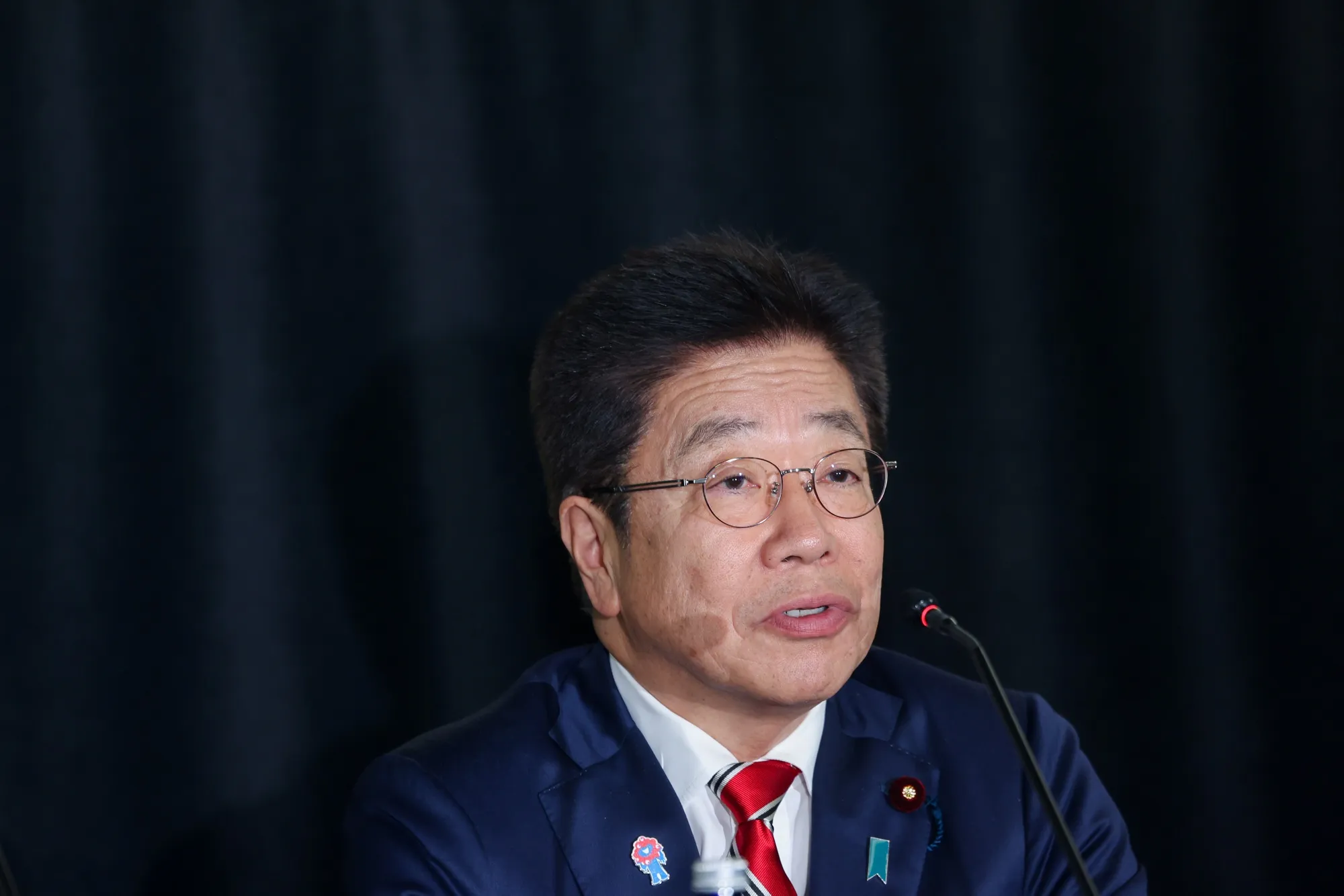 Katsunobu Kato during a news conference at the IMF and World Bank Spring meetings in Washington, DC, on April 24.