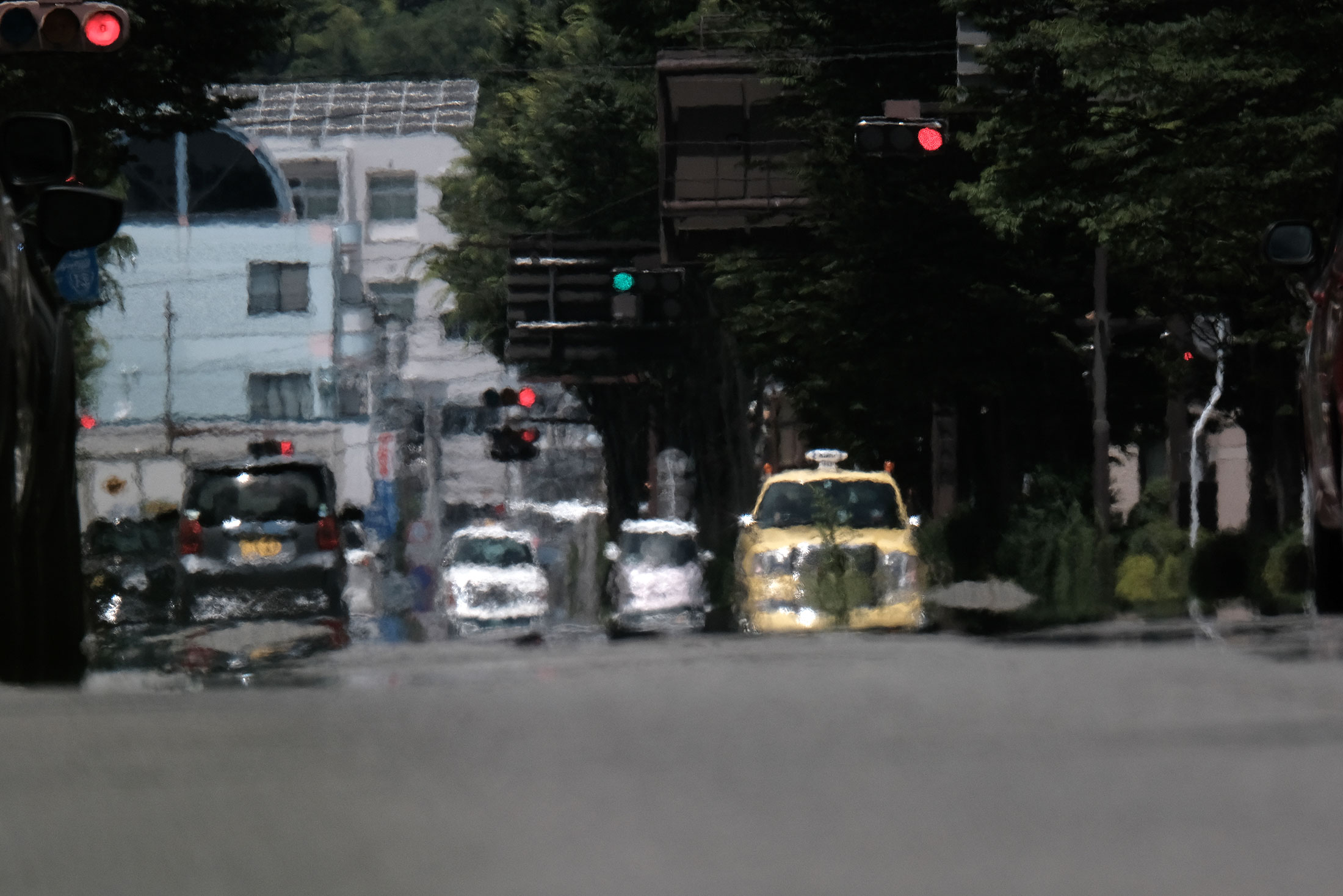 A heat haze on a street in Fukushima, Japan, on Thursday, July 6, 2023. 