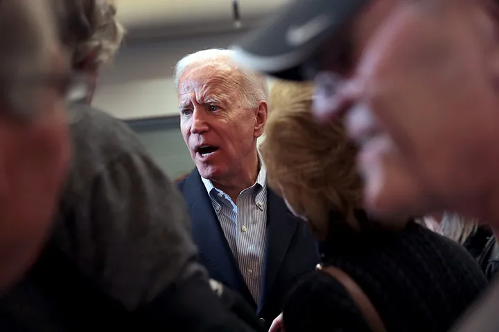 Joe Biden in Iowa on Dec. 2.